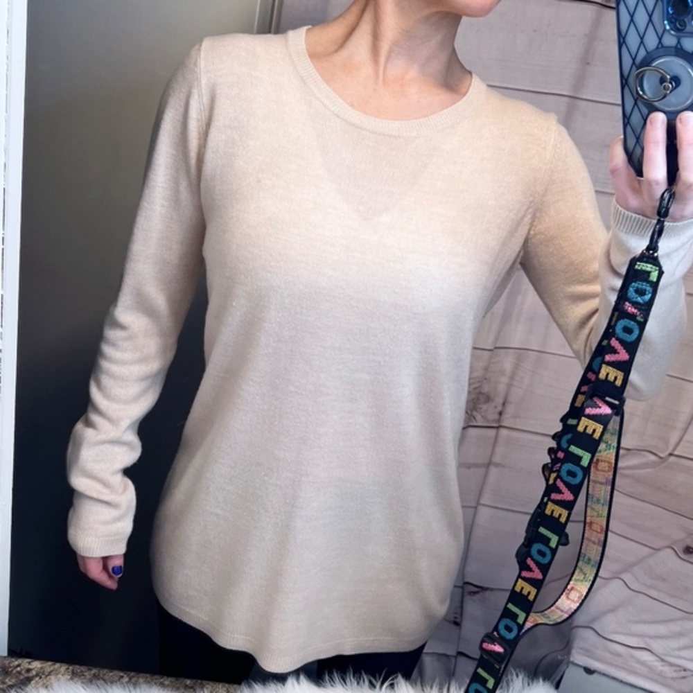 🔥2/$10 |•WHITE STAG•| Super SOFT Tan Crewneck Sweater Size Large